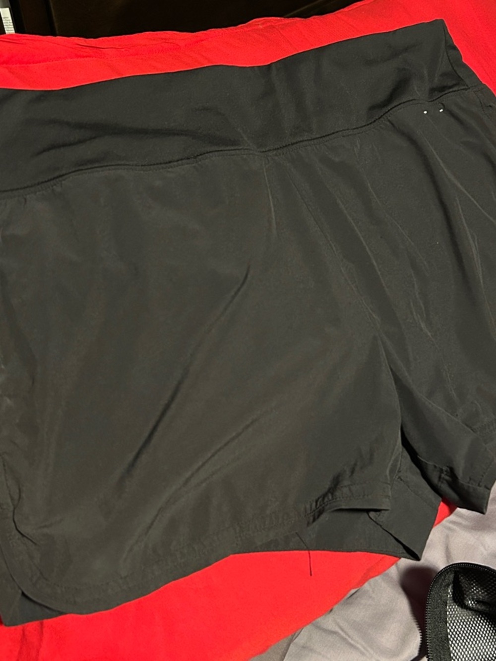 GAP Black Athletic Shorts with Red Waistband
